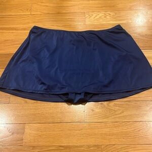 Jantzen classics navy blue swim skirt bottom size 16 .